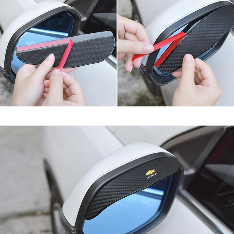Car Rearview Mirror Eyebrow Rainproof Cover Accessories For Chevrolet Onix Cruze Silverado Impala Equinox Malibu Tahoe Cobalt