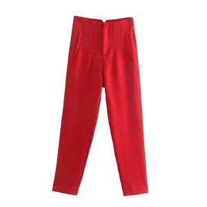 HH Women Elegant Solid Pencil Pants High Waist Pant For Women Casual Streetwear Woman Trousers Office Wear Chic Pant