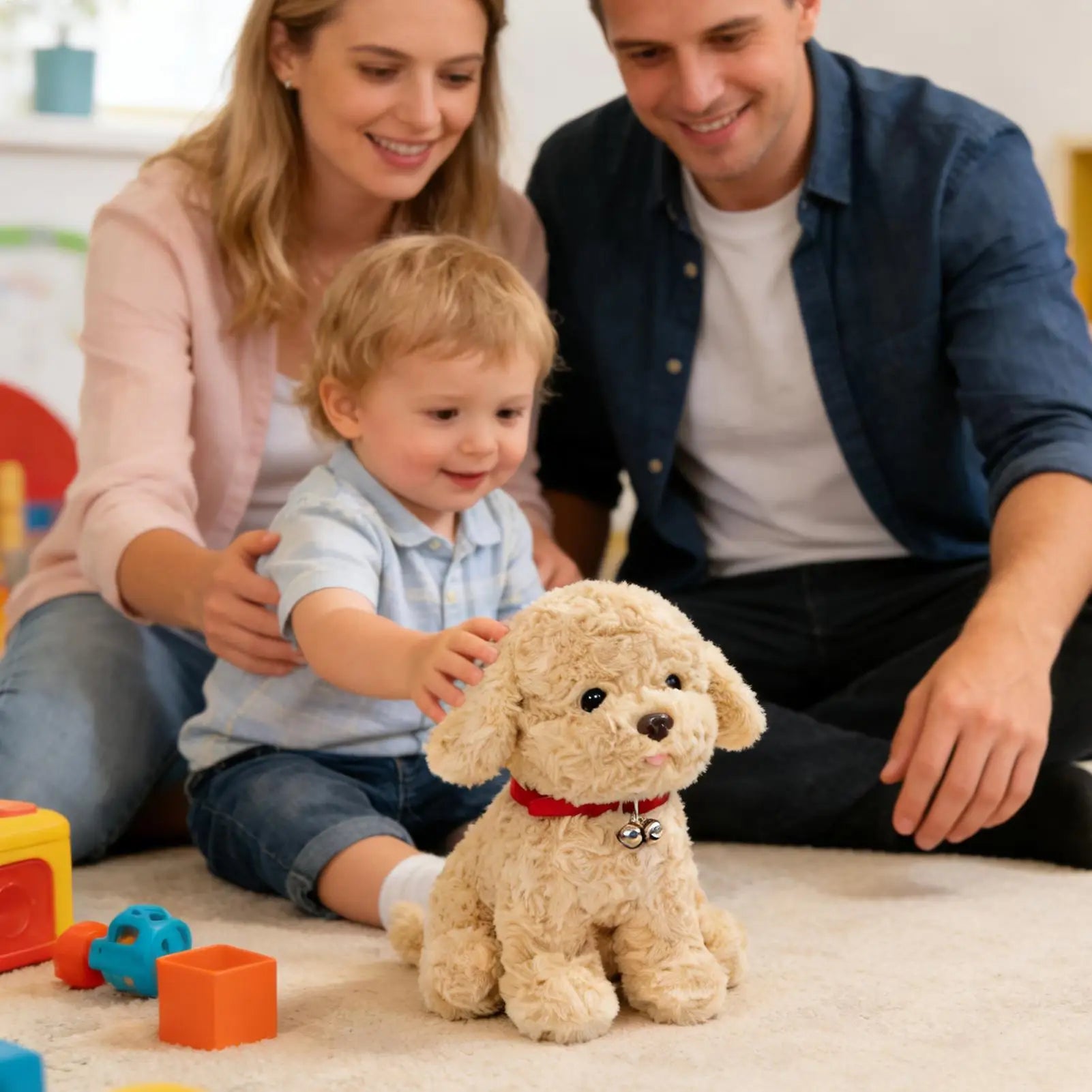 Interactive Robot Puppy Plush Toy - Realistic Pet Toy Moving, Talking Electronic Puppy Dog for Kids, Boys, Girls, Teens