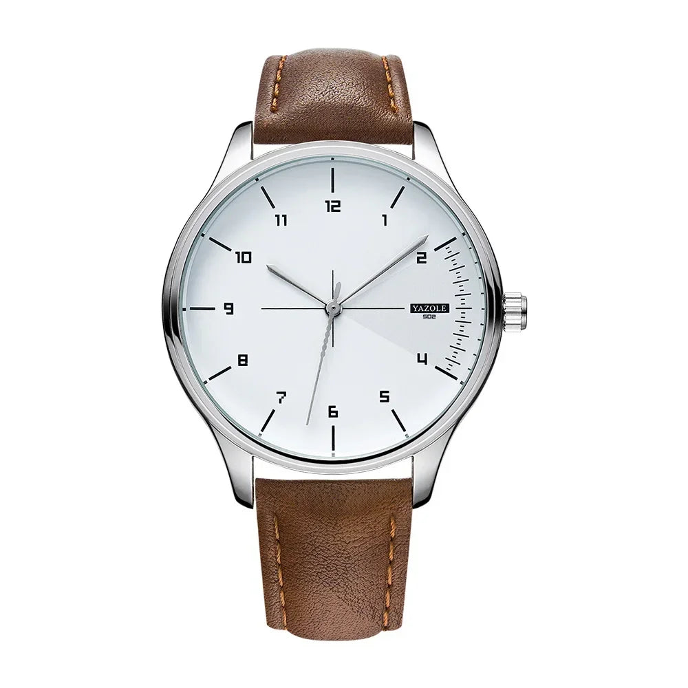 Fashion Business Men's Watches Top Brand Quartz Wristwatches for Man Simple Casual Leather Belt Male Clock relojes para hombres