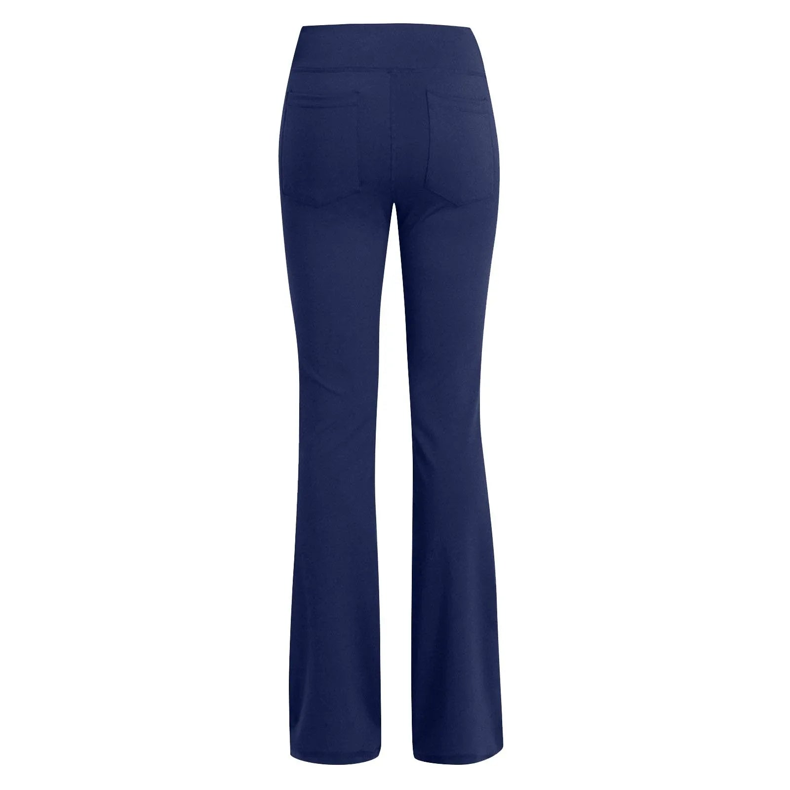 Flared Leggings Basic Yoga Pants With Pockets Women High Waist Breathable Comfortable Pants Gym Sports Slim Flared Tight Pants