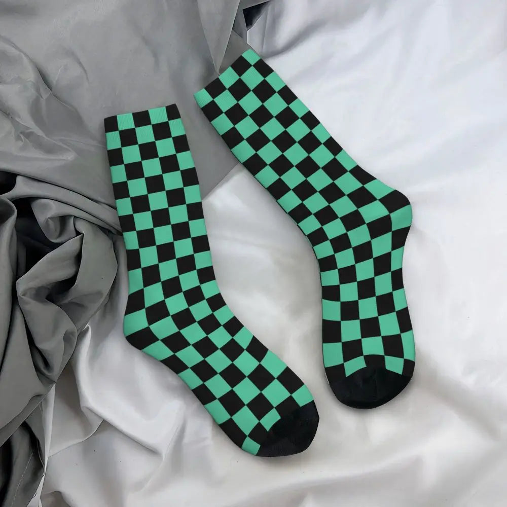 Custom Giyuu Tomioka Demon Slayer Men Women Crew Socks Unisex Kawaii Kimetsu No Yaiba Spring Summer Autumn Winter Dress Socks