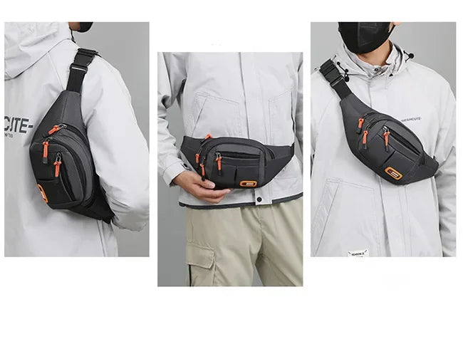 Oxford Waterproof Unisex Waist Bag - Large Capacity, Wear - Resistant Multifunctional Fanny Pack (Riñoneras Para Hombre)