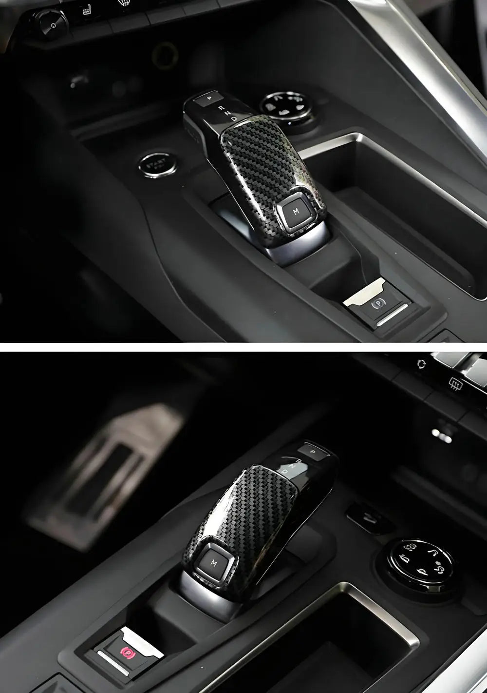 Car Shift Handle Decoration Cover Accessories For Peugeot 3008 5008 GT Citroen C5 Aircross 2017 2018 2019 2020 2021 2022 2023