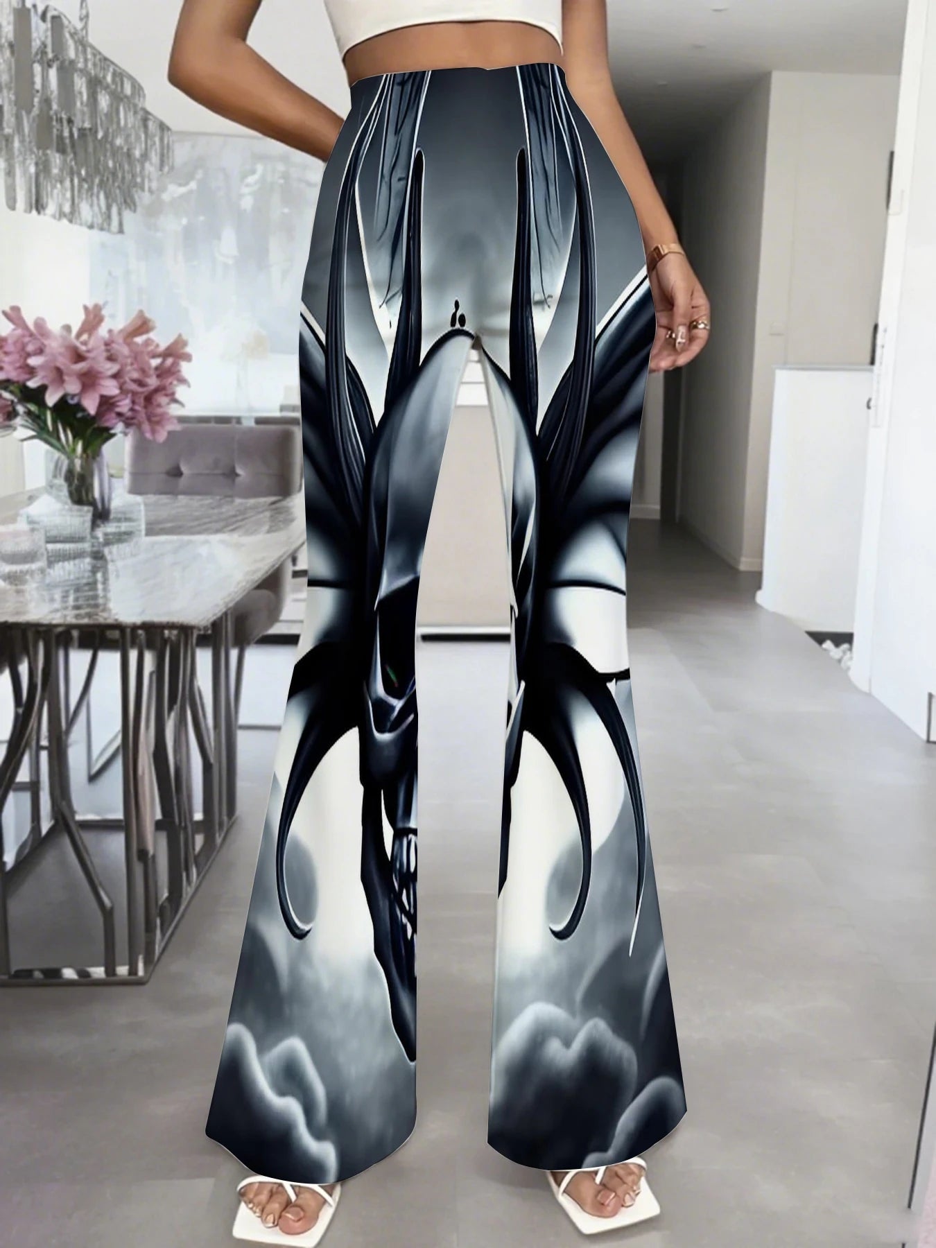 Flared Pants for Leg Shaping Commute Suitable Casual Trousers for Women Enhance Silhouette Comfortable Streetwear