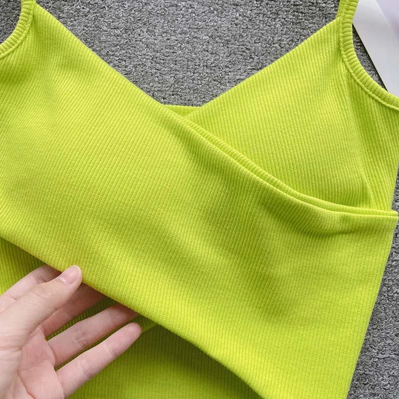  Irregular Casual Sport Camisole Women Strap Design Solid Fashion 2023 Y2K Elegant Ladies Chic Slim Tank Tops