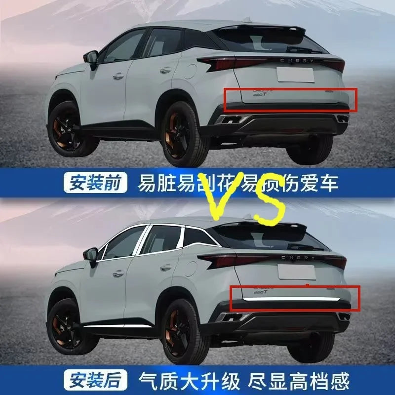 Car Rear Door Trim Tailgate Bottom Chrome Decorative Strip Protective Parts For Omoda C5 2022-2024 Exterior Accessories Styling