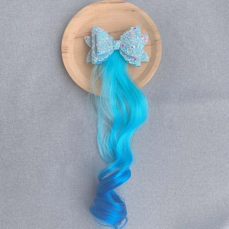 Children Unicorn Colorful Wig Hairpins Hair Accessories Kids Girls Hairclip Fake Hair Twist Braid Headdress Hair Clips Barrettes