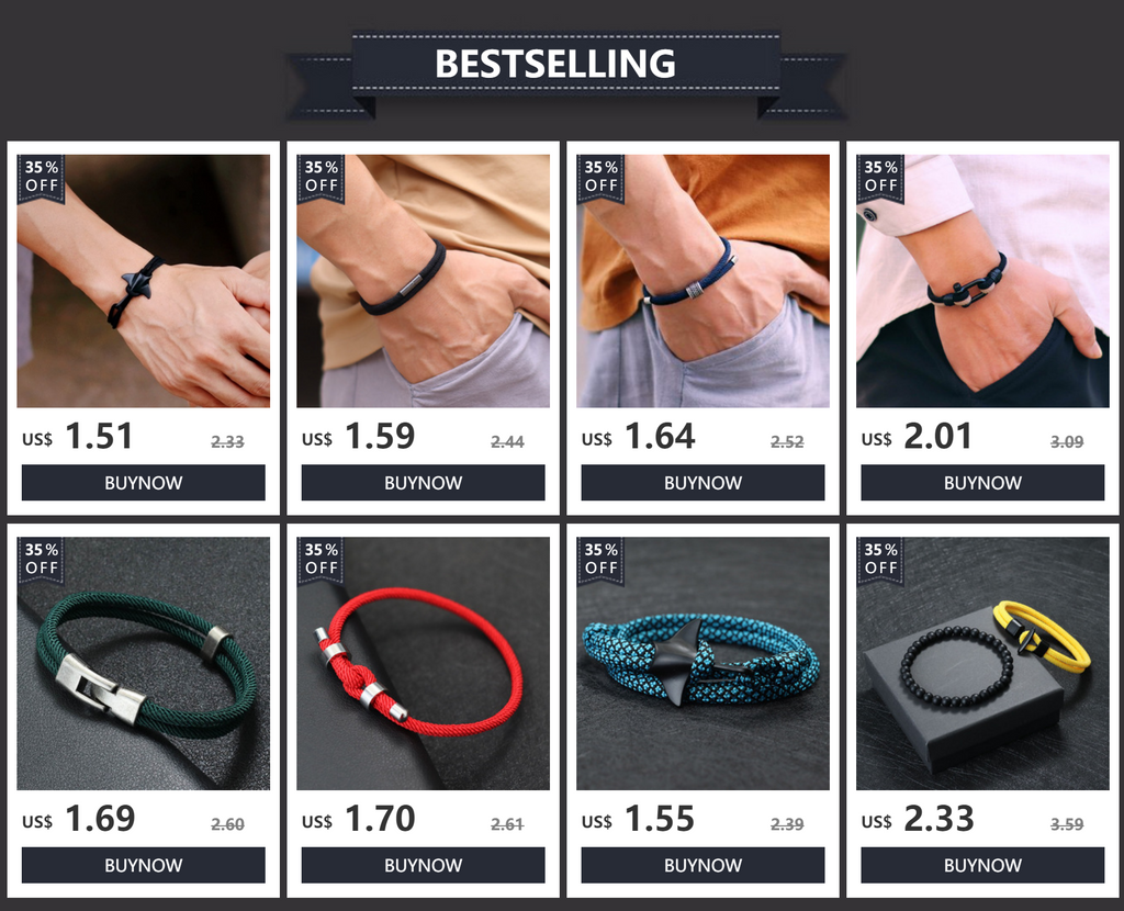 Outdoor Sports Cycling Mens Rope Bracelet Black Magnet Buckle Wrap Bangle Pulseira Corda Masculina Pulceras Hombres Elegante