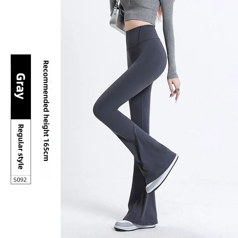 Shark Flared Pants for Women High Waist Skinny Black Casual Spring Autumn 2025 Dance Yoga Micro-Pull
