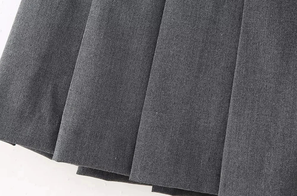 Pleated Shorts Skirts for Women, With Belt,Side Zipper, Mid Waist, Female Skort,Fashion