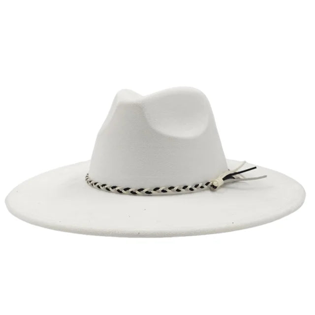 Gorras Para Hombres Three styles Suede Hat Water drop hat 9.5cm Wide Brim Fedora Hat Women's Autumn and Winter Felt Jazz Hat