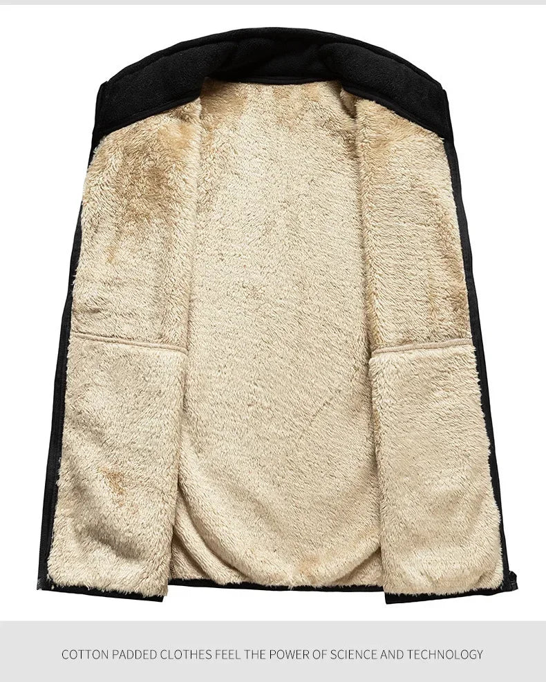 lamb cashmere waistcoat for men Brand Winter Jacket Men Vest Men Zipper Mens Jacket Sleeveless Casual Winter Waistcoat Men S-8XL