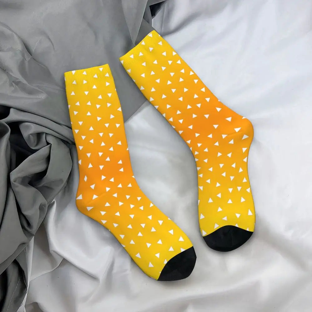 Custom Giyuu Tomioka Demon Slayer Men Women Crew Socks Unisex Kawaii Kimetsu No Yaiba Spring Summer Autumn Winter Dress Socks