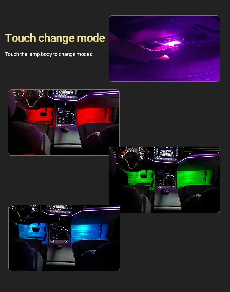 Car Footwell Lights Accessories For Skoda Octavia Pro A8 MK4 Superb 3 Rapid Kodiaq Karoq For Seat Leon MK3 Ibiza Ateca Toledo