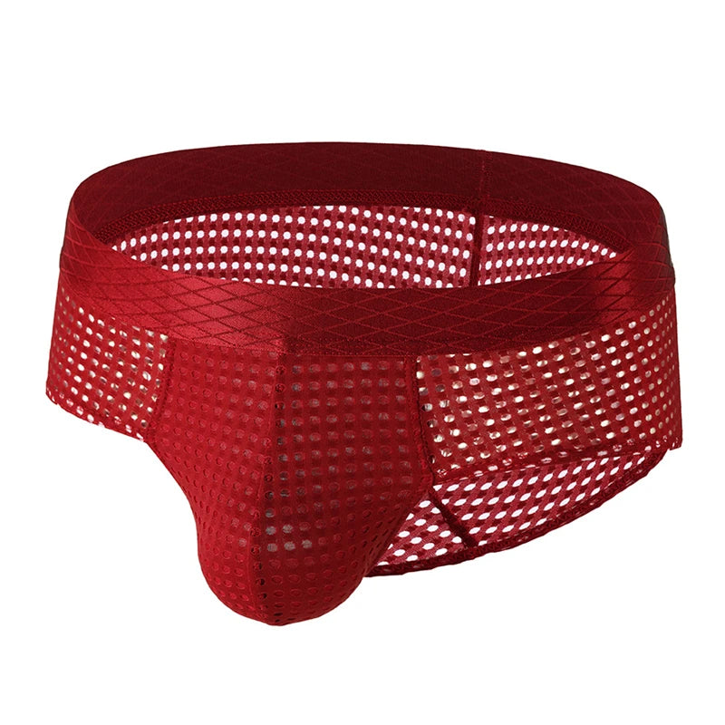 sexy tоy mens underwear Breathable mesh ropa interior hombre low waist calzoncillos hombres wide waistband sissy gay boxers new