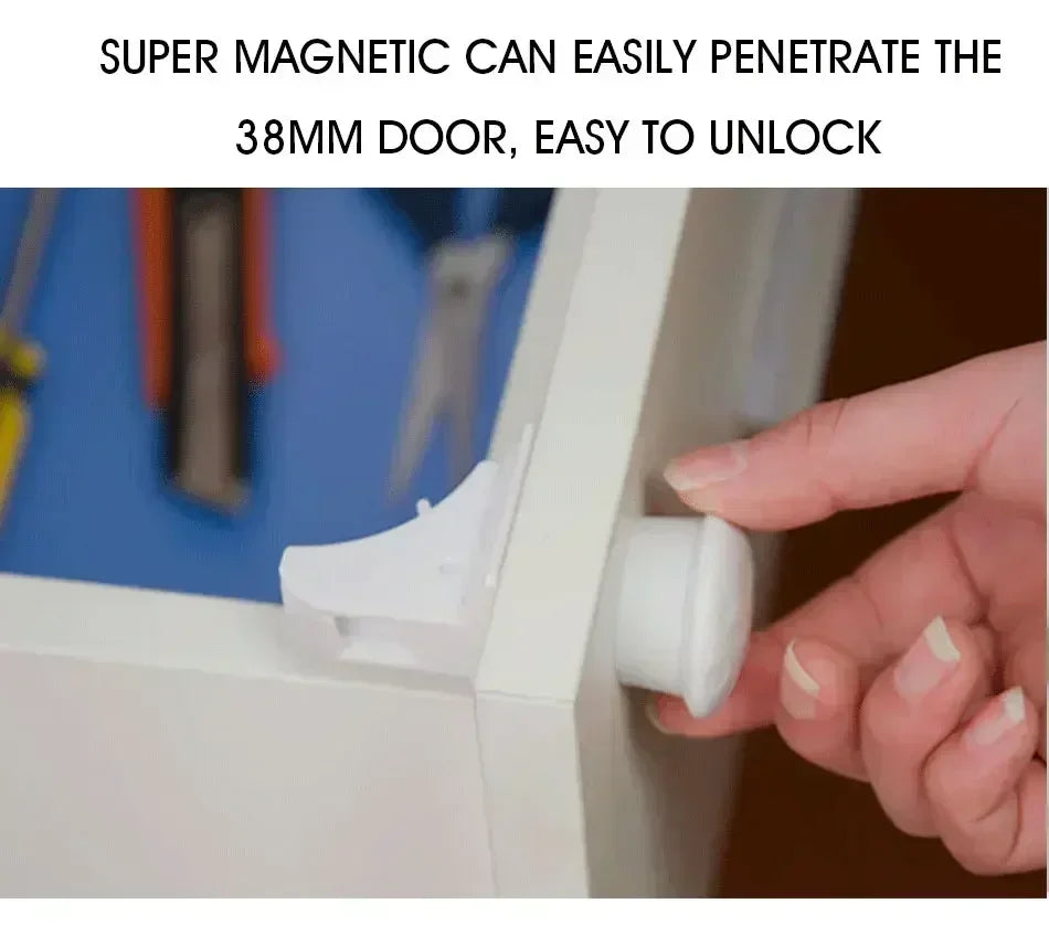 Magnetic Baby Safety Lock Children Protection Invisible Drawer Latch Cabinet Door Lock Limiter Children Security