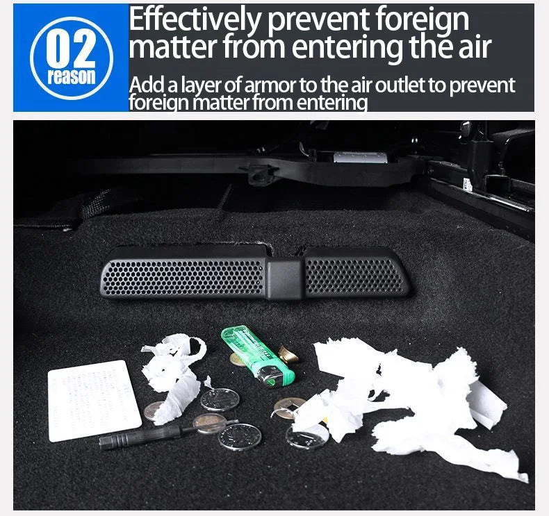 for Volvo XC60 MK2 2018~2021 2022 2023 Accessories Under Seat Air Conditioner Vent Outlet Cover Anti-Clogging Auto Sticker Part