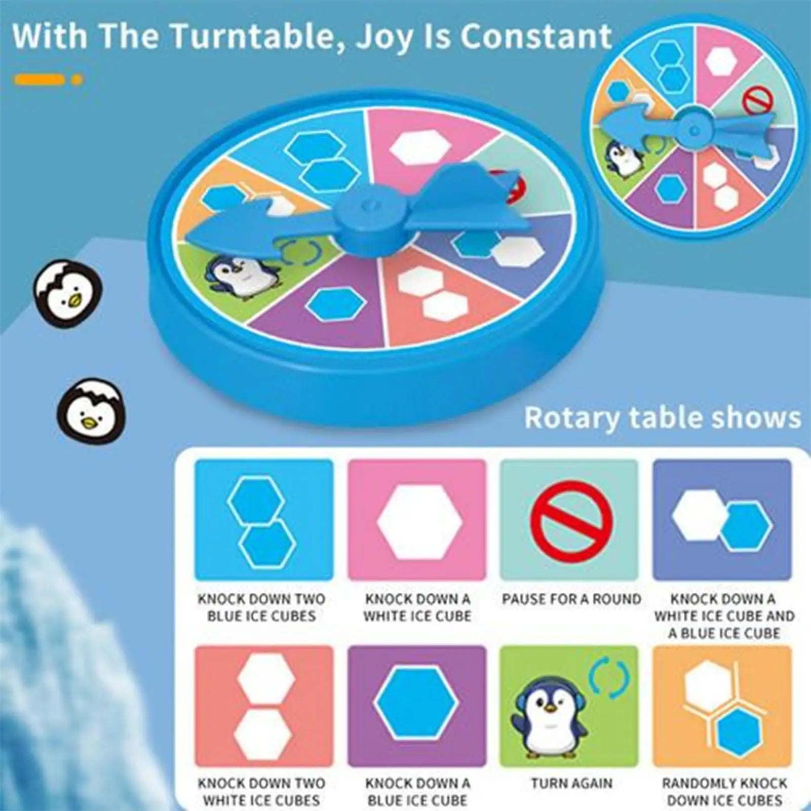 Penguin Ice breaking toys Hand-eye Coordination Board Games with Hammer Penguin ice tapping games For Gathering