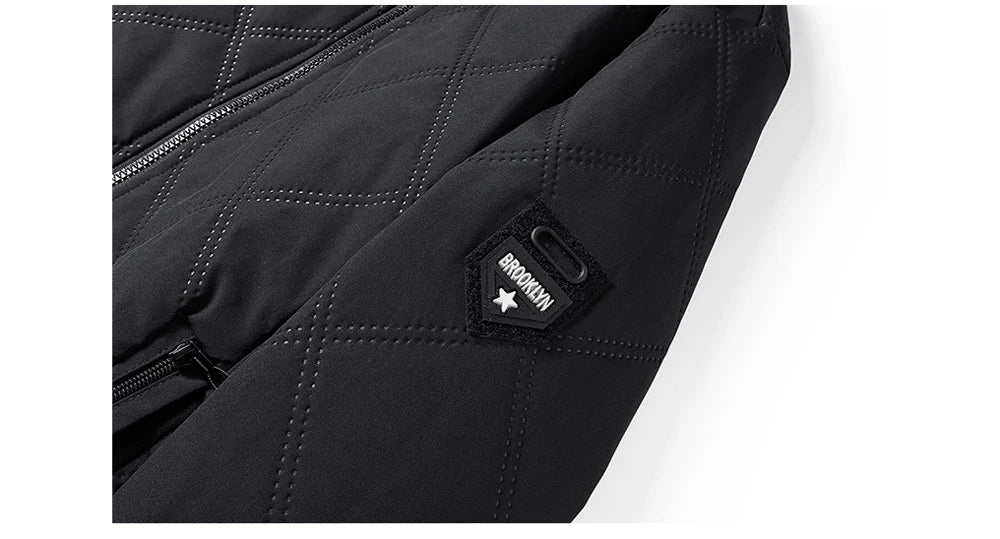 Winter Men Fleece Warm Padded Jacket Men Stand Collar Thermal Parkas Men Cotton Thicken Windbreaker Jacket Men Clothing