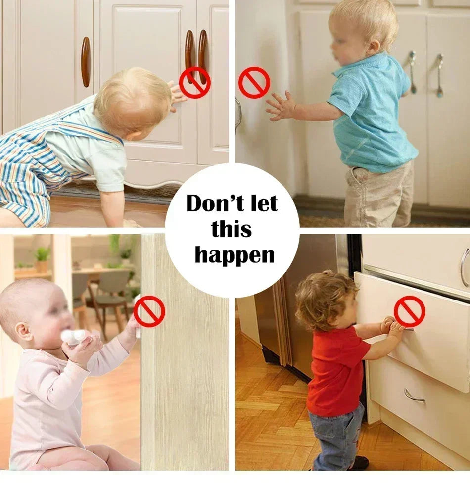 Magnetic Baby Safety Lock Children Protection Invisible Drawer Latch Cabinet Door Lock Limiter Children Security