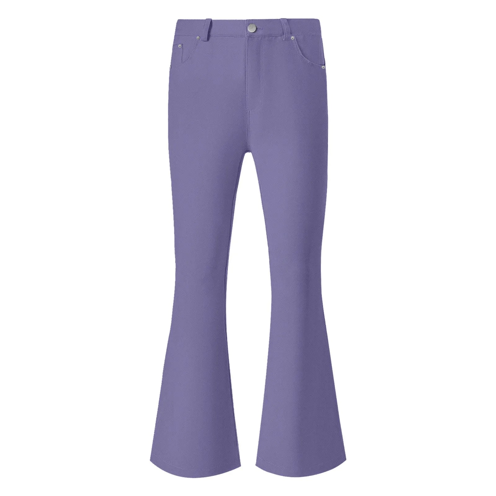 Flare Pants Men Spring Solid Color Daily Simple Classic Trousers Chic Comfortable Hip Hop Mopping Bottoms Disco Flared Pants