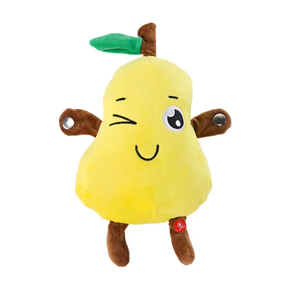 Interactive Musical Toy Sensing Beat Plush Toys Fruit Musical Dooll Pear Fruit Sensing Beat Piano Orange Plush Toy