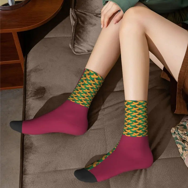 Custom Giyuu Tomioka Demon Slayer Men Women Crew Socks Unisex Kawaii Kimetsu No Yaiba Spring Summer Autumn Winter Dress Socks