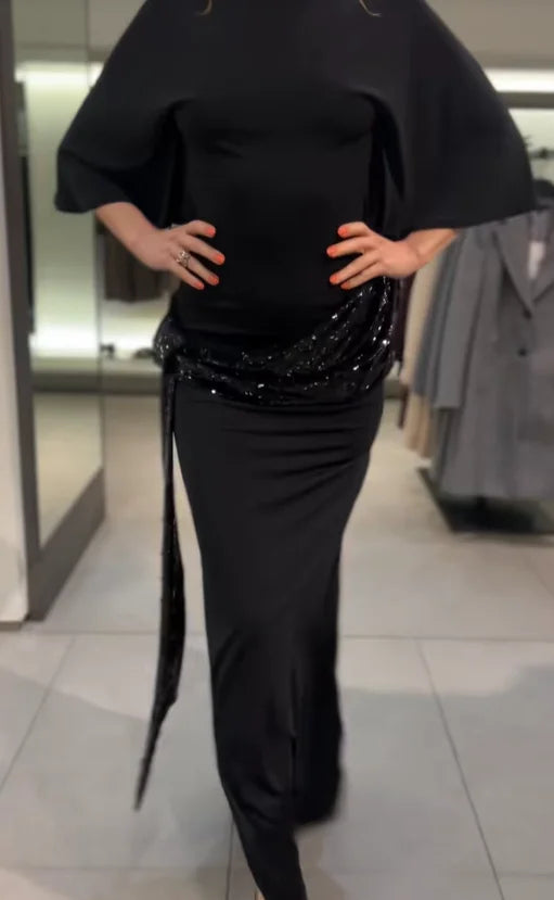 Lady Sexy Sequin Mesh Halter Long Party Dress Slim Sleeveless Backless Female Mermaid Dresses 2026 Spring Shiny Evening Gowns