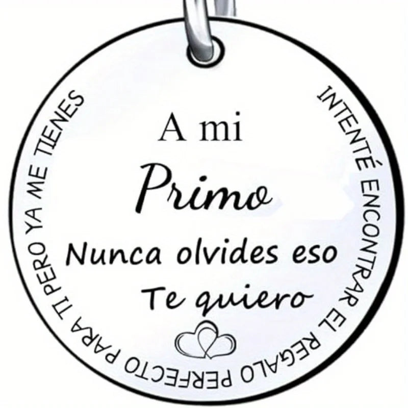 1PC  Llavero Para Hombres Regalo Familiar Colgante Con Grabado Traté De Encontrar El Regalo Para Ti Primo Cousin