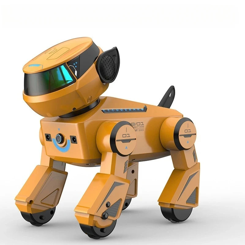 AI intelligent robot dog, interactive toys for children over 6 years old, gesture touch remote control Bluetooth speaker.