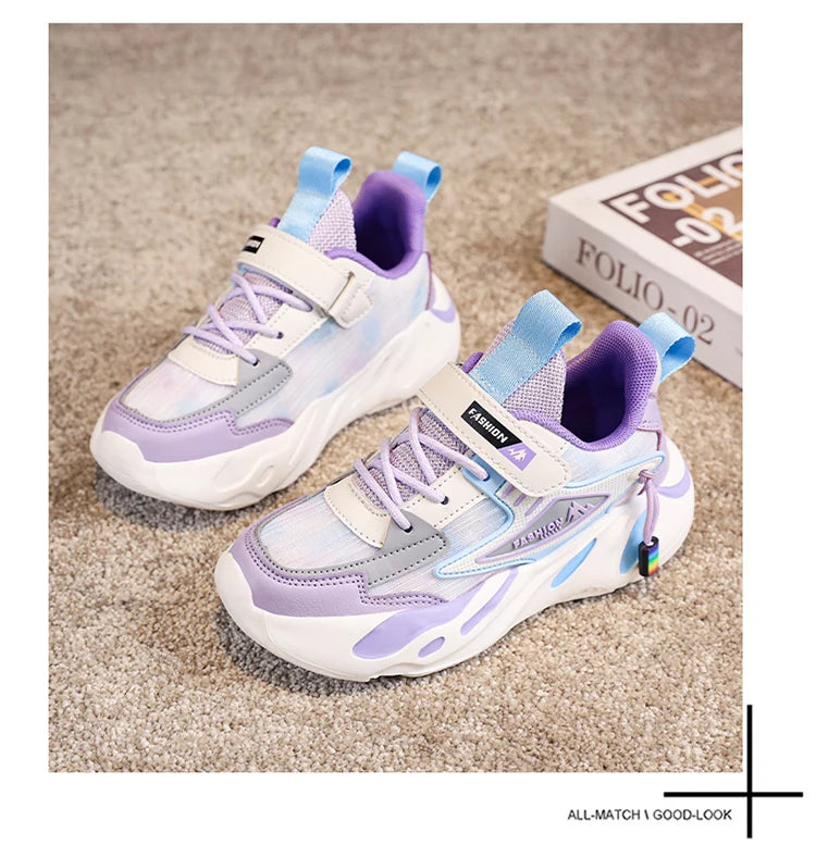 Fashion Children Shoes Girls Sneakers School Sports Summer Mesh Breathable For Kids Tennis Casual Shoes
