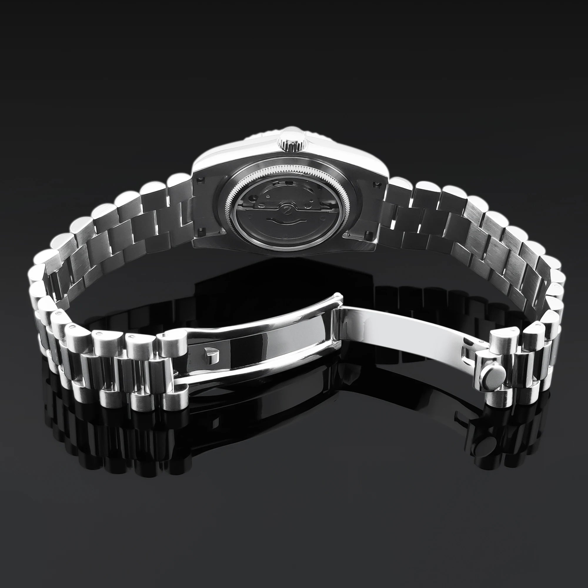 Corgeut automatisch mechanisch herenhorloge - 39/36mm Japanese movemen Saffierdatumweergave met vergrootglas - Reloj para Hombre
