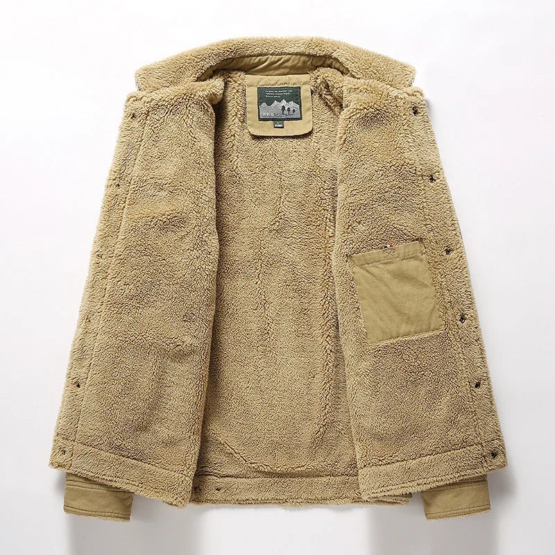 Men Winter New Fleece Thick Warm Jacket Men Fashion Casual Windproof Coat Men Autumn Outwear Tactics Military Jacket Men