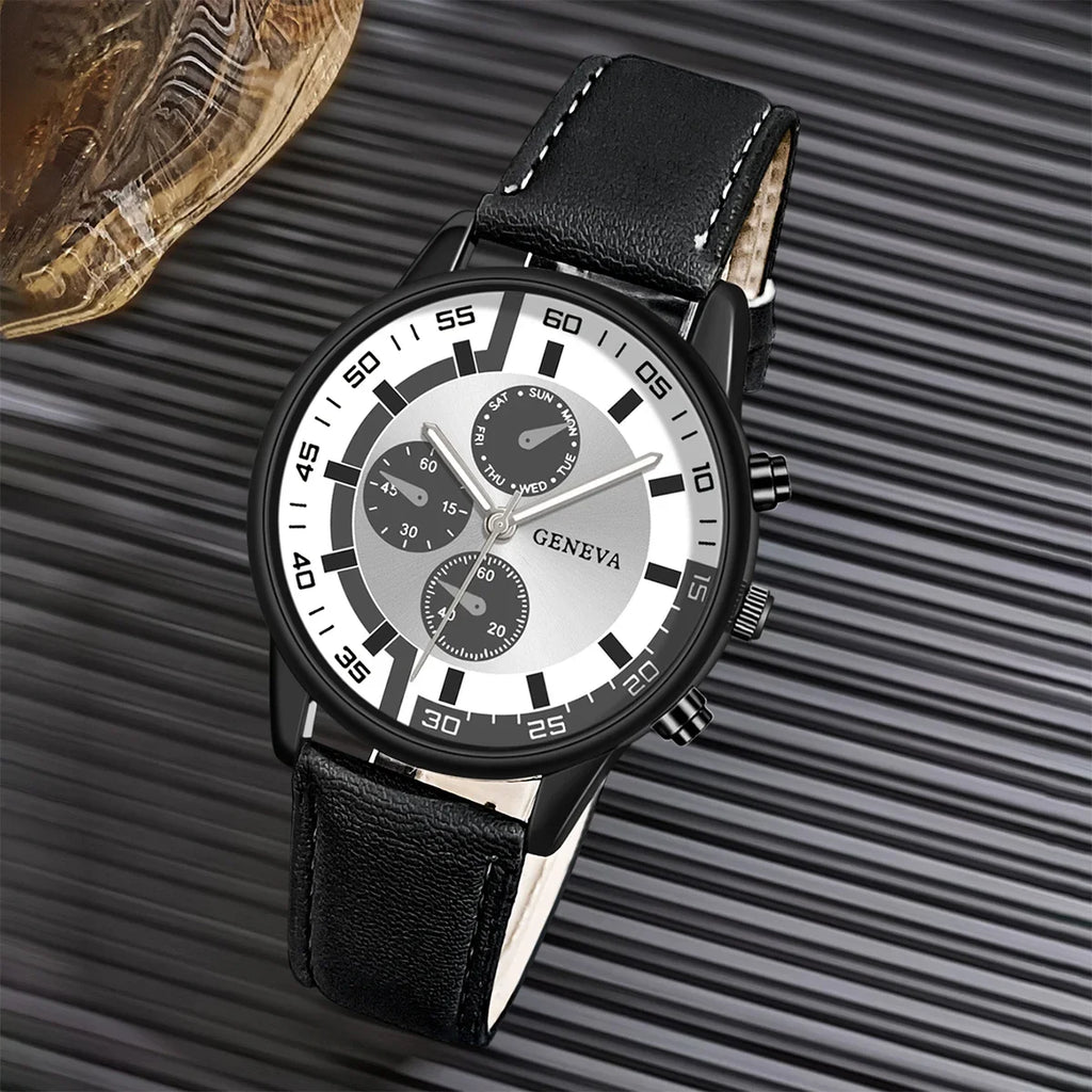 Quartz Watches for Men Leather Strap Wristwatches Relogios Top Luxury Brand Man Watch Business Men Clock Gift Reloj Hombres