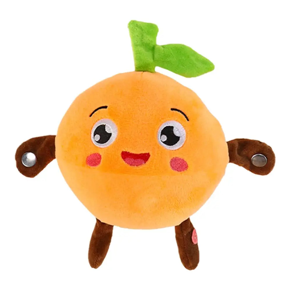 Interactive Musical Toy Sensing Beat Plush Toys Fruit Musical Dooll Pear Fruit Sensing Beat Piano Orange Plush Toy