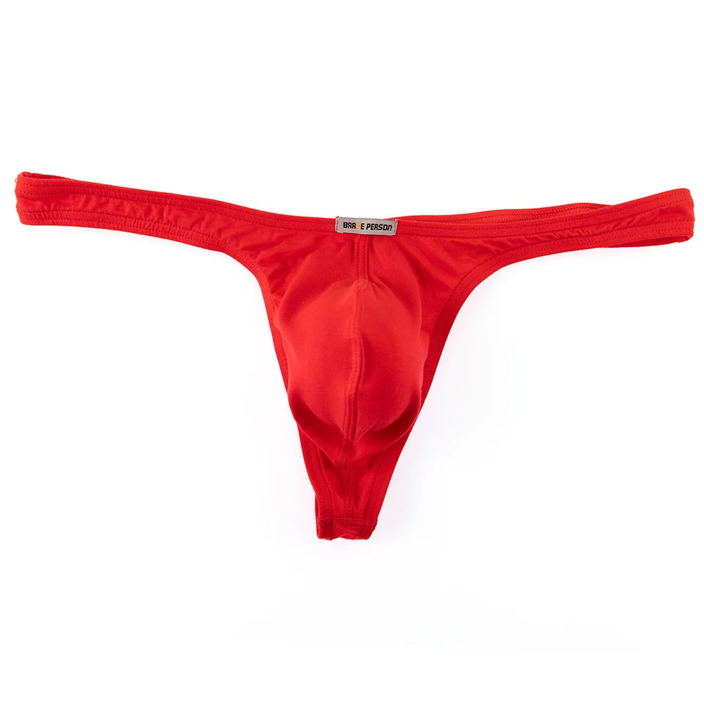 Men Underwear Breathable Thongs And G Strings Brave Person Male Panties Modal Bikinis Tangas Hombres