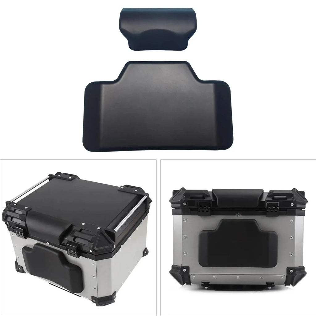 Black Motorcycle Backrest Soft Rear Top Case Cushion Modification Accessories Easy Install Passenger Back Pad Universal