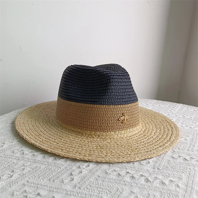 Straw hat women breathable sun hat fashion hollow retro straw hat hand-woven summer travel straw hat gorras para hombres