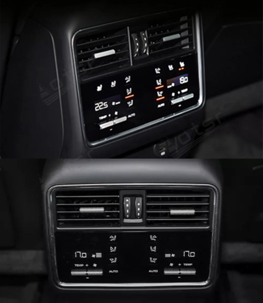 The Car Accessories Rear AC Air Conditioning Panel For Porsche Cayenne 2017-2021 Modification parts Plug and Play