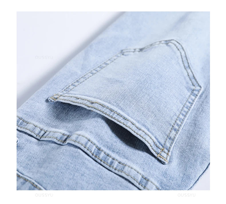 Flared Jeans Woman High Waist Denim Trousers For Female Blue White Black Elastic Skinny Fashion Classic Leisure Wide Leg Pants