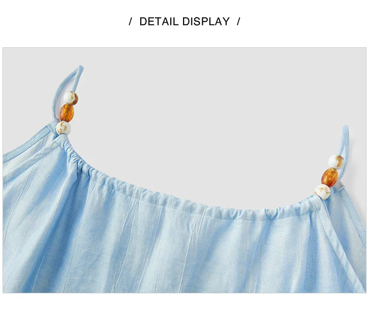Semir Bowknot Strap Wide Leg Pants Set Women 2025 Summer New Linen Like Textured Two Piece Outfit for Vacation Style
