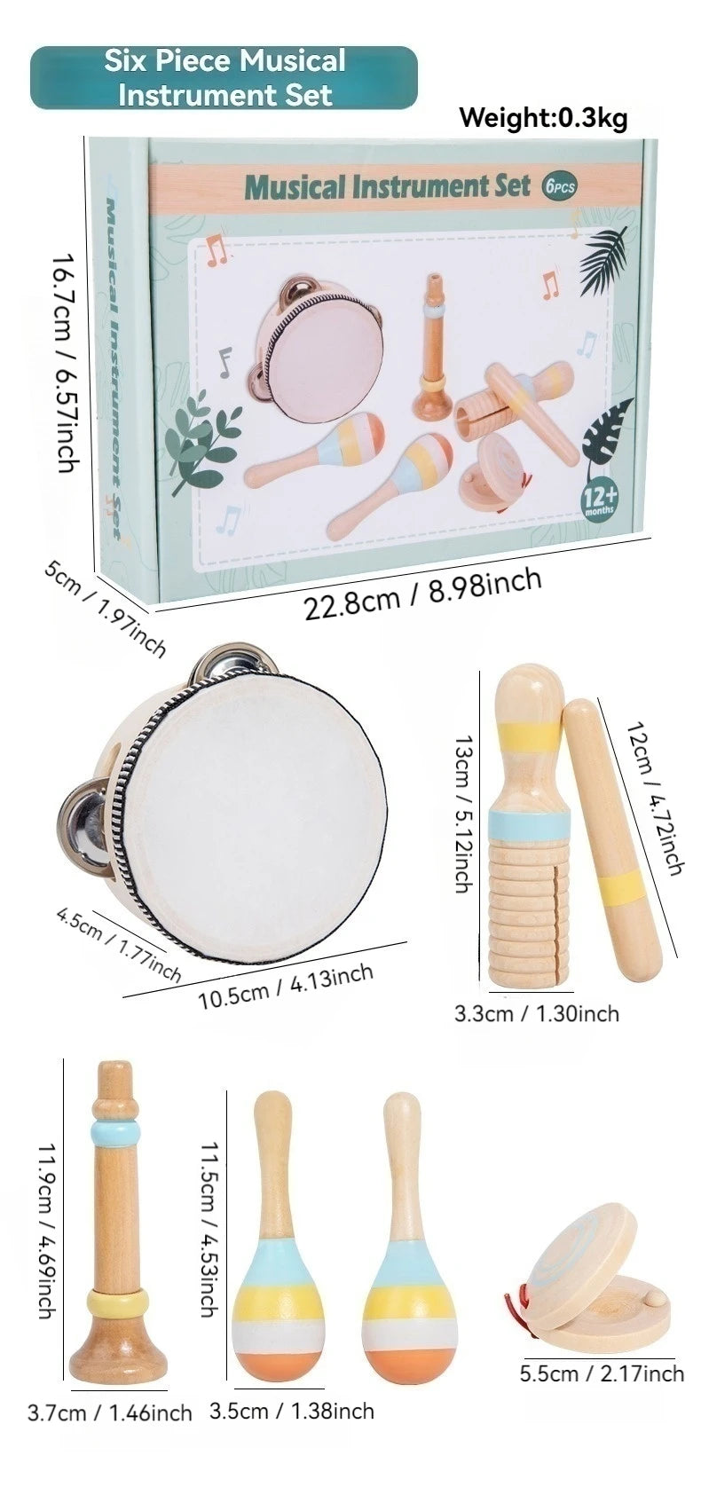 Interactive Musical Toy Wooden Toys Child Percussion Instruments Early Educational Toys Birthday Gifts for Toddlers Girl Boy