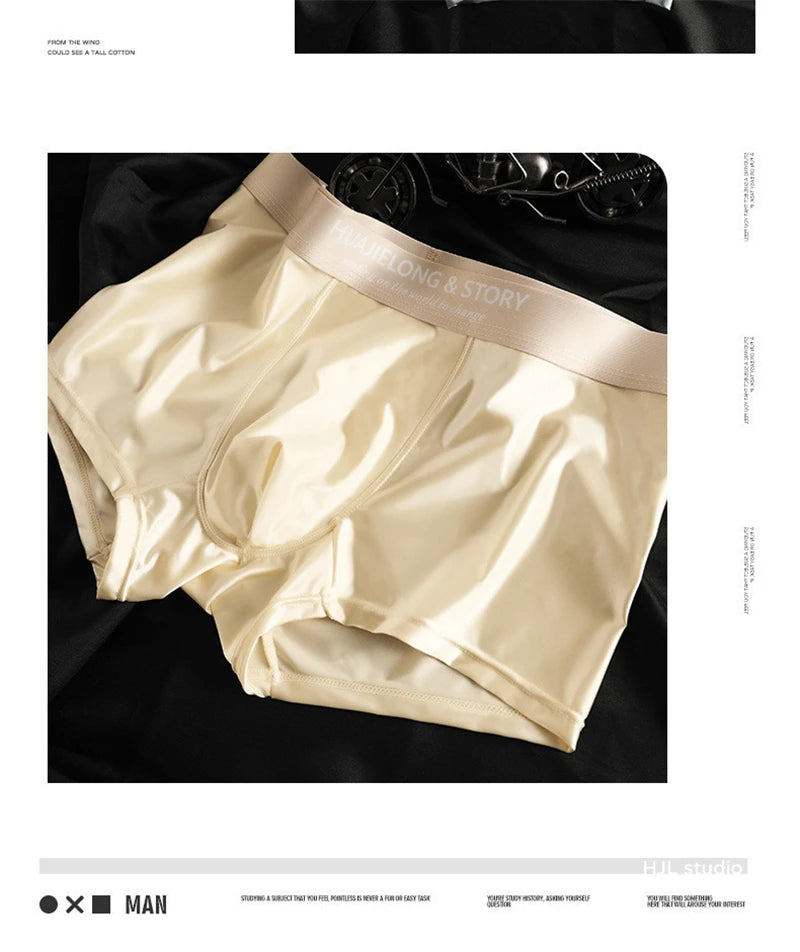 Choice boxers hombre Ice silk cueca satin ropa interior hombre Plus size calzoncillos hombres breathable sexy tоy man underwear
