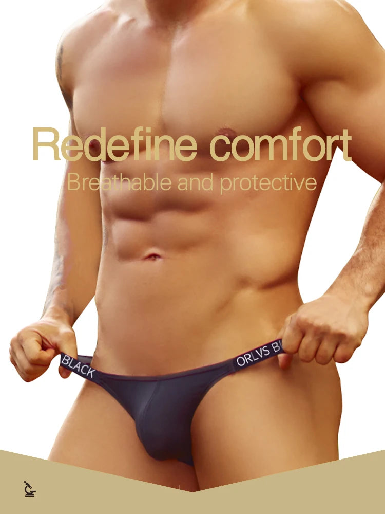 ORLVS Sexy Men Underwear Men Jockstrap Men Briefs Gay Penis Pouch Breathable Mens Bikini Underwear Tanga Thongs Men Jockstrap