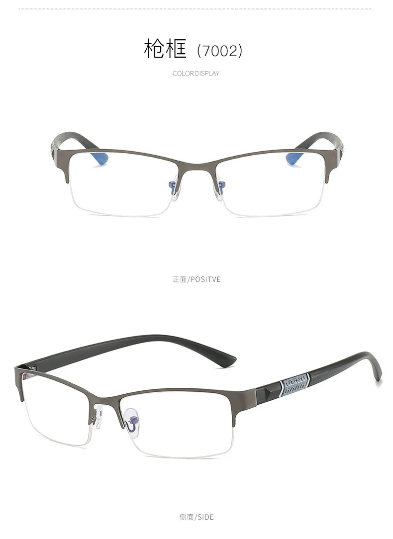 IENJOY Half-frame Reading Glasses Gafas de lectura para hombres High Quality Business Glasses Presbyopic Eyeglasses 1.0 2.0 3.0