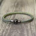 Outdoor Sports Cycling Mens Rope Bracelet Black Magnet Buckle Wrap Bangle Pulseira Corda Masculina Pulceras Hombres Elegante