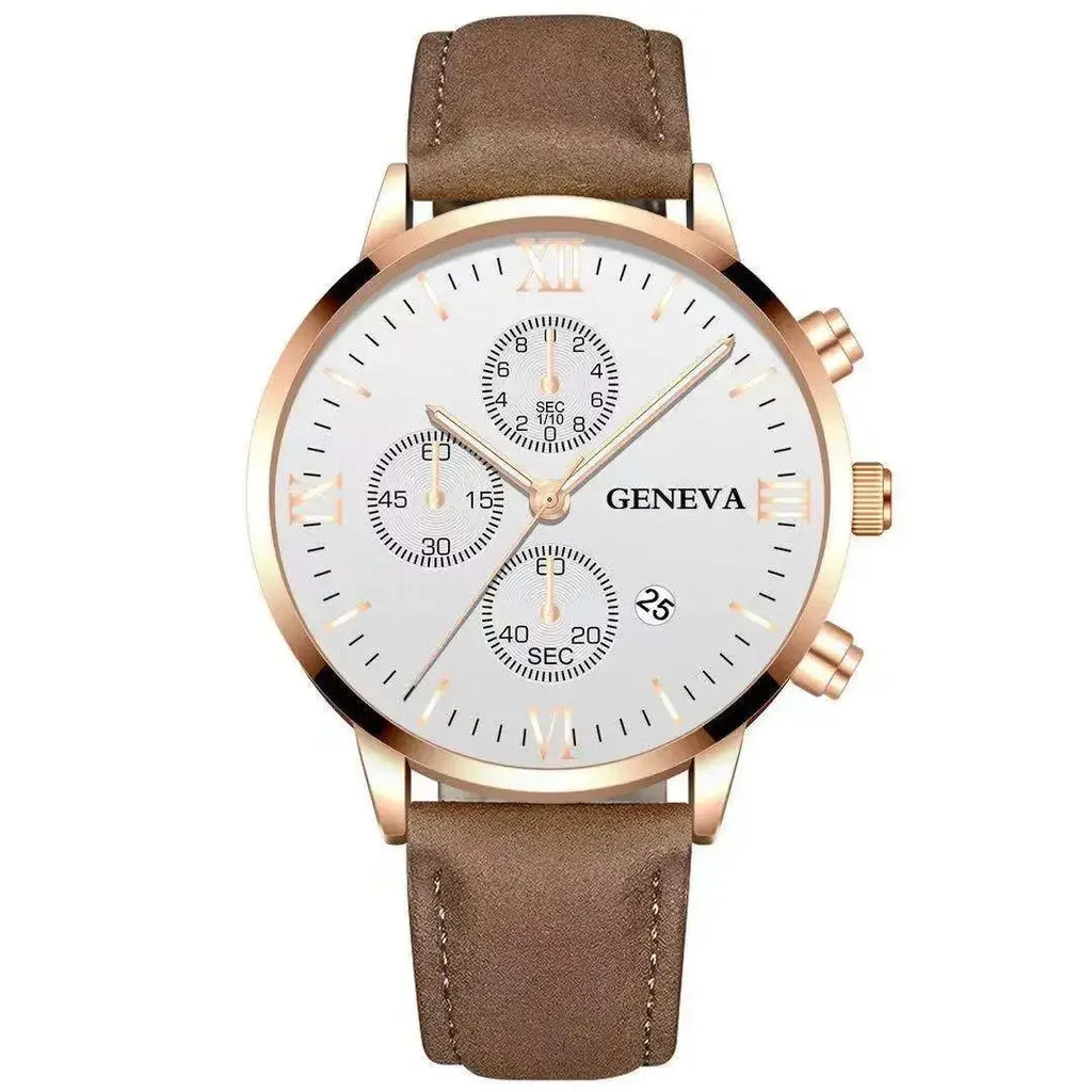 1PC Black Quartz Watch Men Roman Dial Watch Fashion Round Date Quartz Watch for Sports Relogios Masculino Relojes Para Hombres