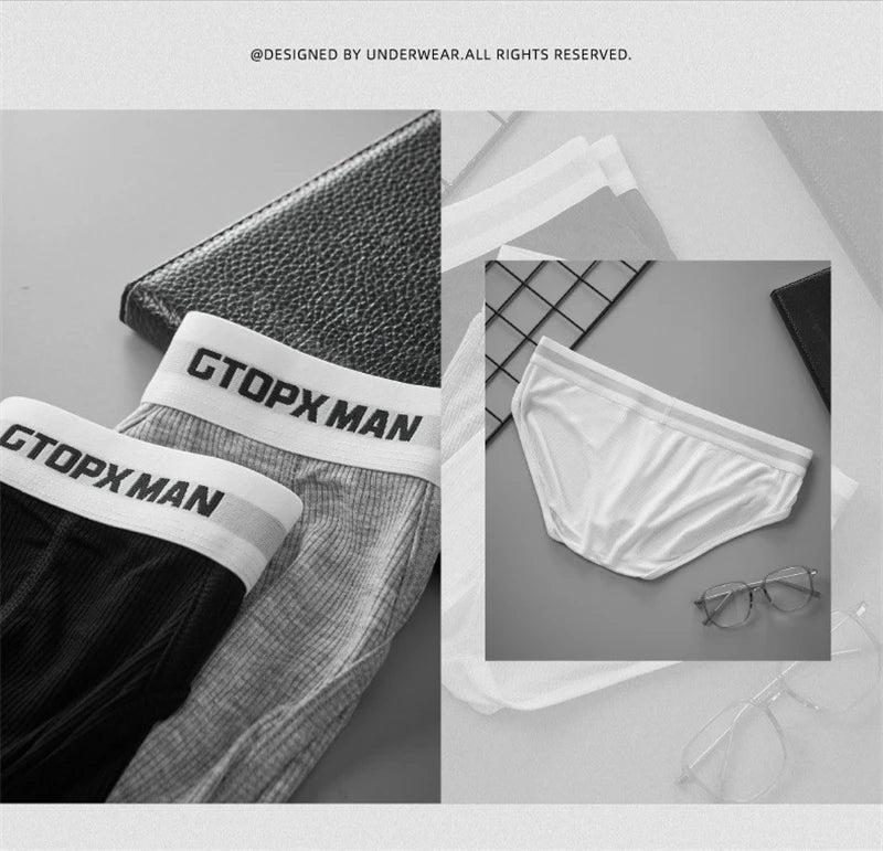 Calzoncillos hombres U convex Low waist gay Boxers mens sexy underwear thin Threaded fabric sport ropa interior hombre GTOPX MAN