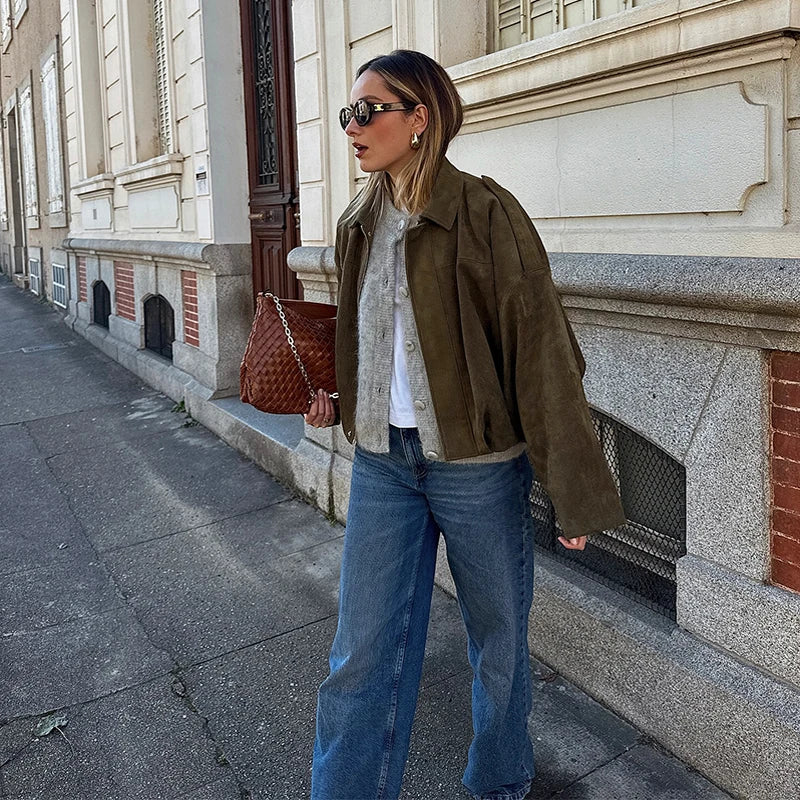 Fashion Coat Short Pant Women Set Casual Loose Lapel  Button Long Sleeve Female Jacket Suit 2025 Autumn High Street Lady Sets